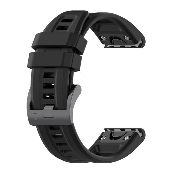 Per Garmin Fenix 7S Pro 42 mm cinturino in silicone tinta unita (nero)