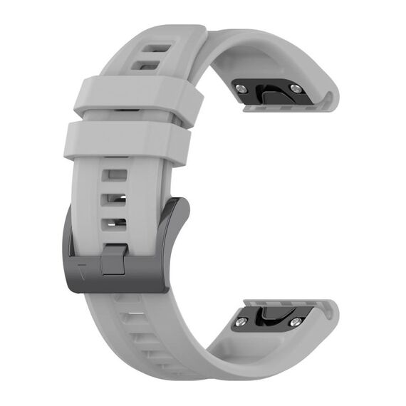 Per Garmin Fenix 7S Pro 42 mm cinturino in silicone tinta unita (grigio)