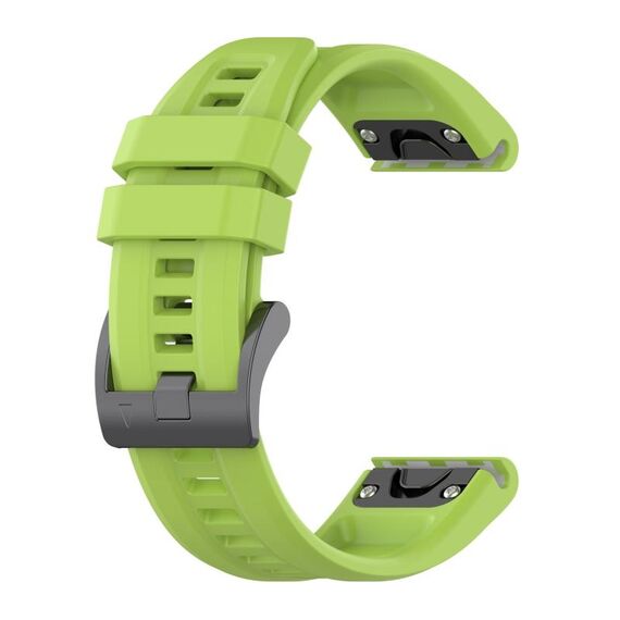 Per Garmin Fenix 7S Pro 42 mm cinturino in silicone tinta unita (verde lime)