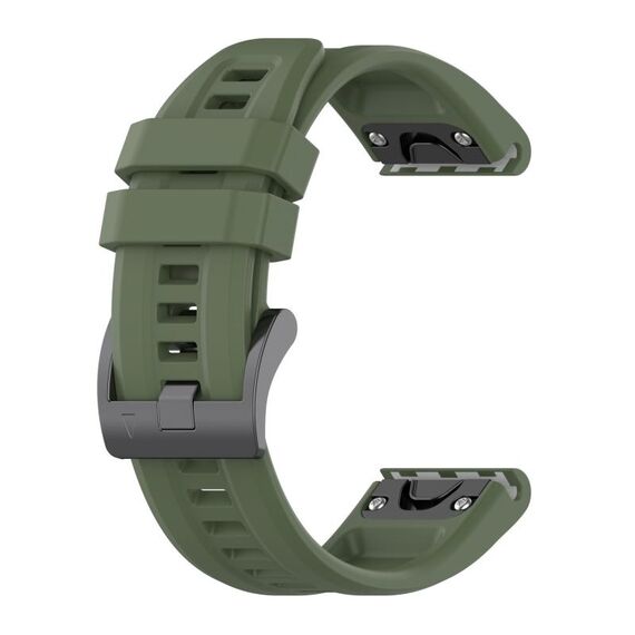 Per Garmin Fenix 7 Pro 47mm cinturino in silicone tinta unita (verde scuro)
