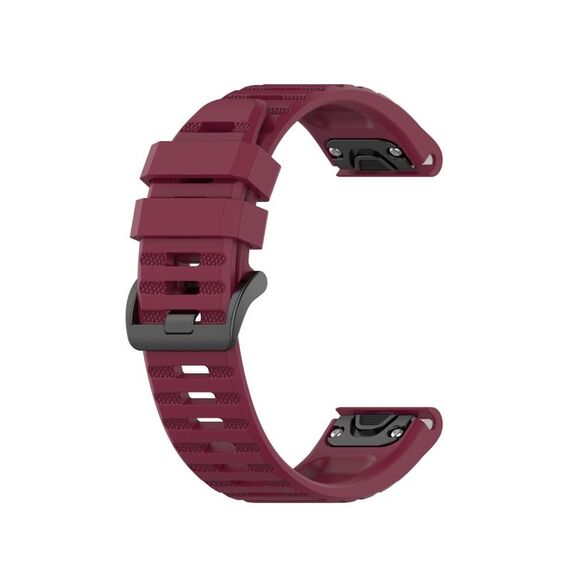 Per cinturino sportivo in silicone Garmin Fenix 7 Pro 51mm (rosso vino)