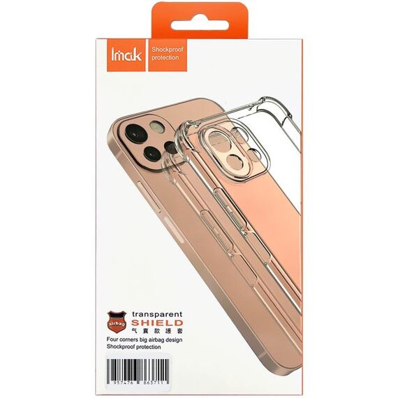 Per Xiaomi Redmi 12 4G imak Custodia antiurto per telefono Airbag TPU (trasparente)