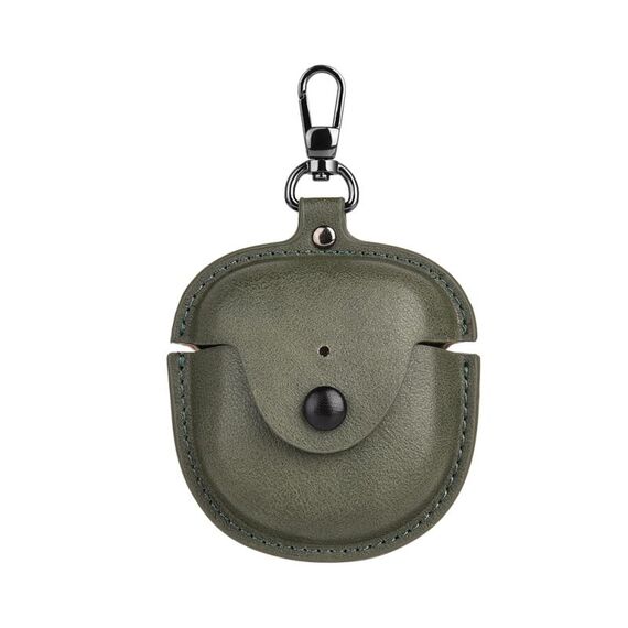 Custodia protettiva per auricolari Bose QuietComfort Earbuds II in pelle TWS con gancio (verde)
