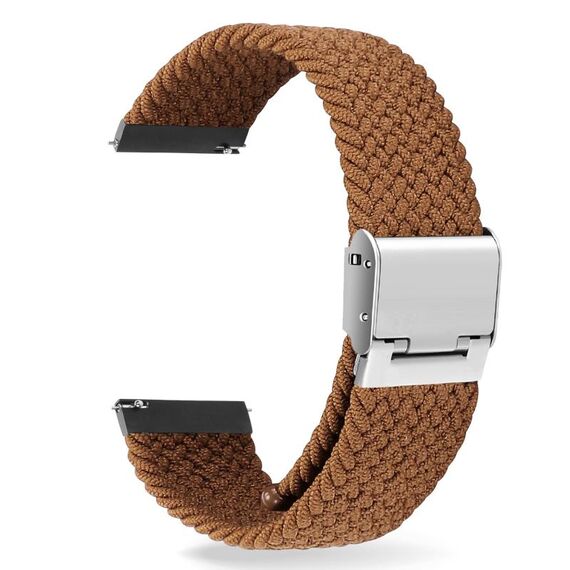 Per Huawei Watch 4/4 Pro cinturino in nylon intrecciato con fibbia in metallo (marrone)