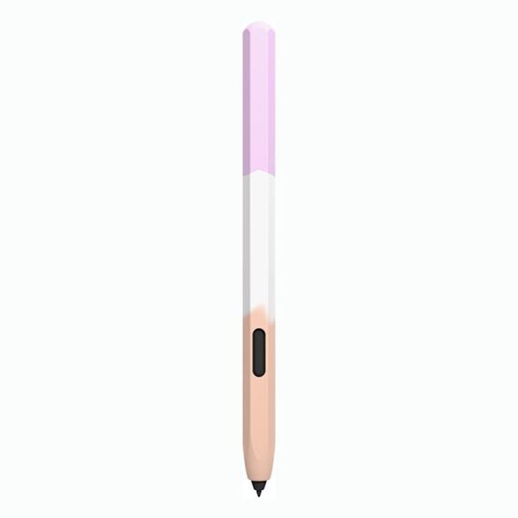 Custodia protettiva per penna in silicone liquido arcobaleno per Samsung Galaxy Tab S7 LOVE MEI (viola)