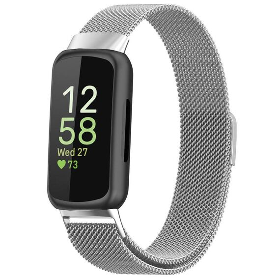 Per Fitbit Inspire 3 cinturino in metallo milanese (argento)