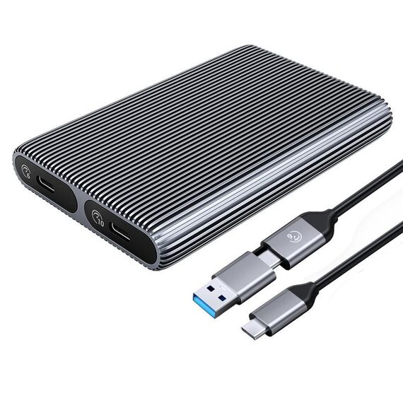 ORICO AM2C3-2SN Enclosure SSD Dual-bay M.2 NVME + SATA (grigio)