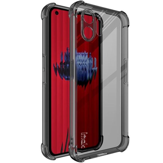 For Nothing Phone2 5G imak Custodia per telefono Airbag TPU antiurto (nero trasparente)