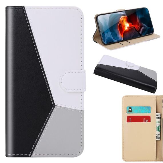 Per Xiaomi 13 Custodia per telefono in pelle a vibrazione orizzontale con cucitura ultra tricolore (nero)