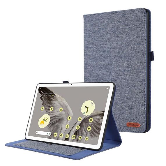 Custodia per tablet in pelle per tablet Google Pixel (blu)