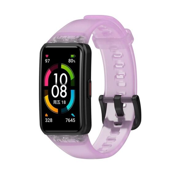 Per Honor Band 7 cinturino in TPU trasparente (viola)