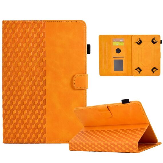 Custodia in pelle goffrata rombo per tablet universale da 10,0 pollici (cachi)