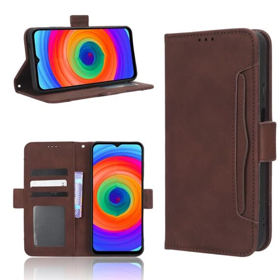 Per Ulefone Note 14 Skin Feel Calf Texture Slot per schede Custodia in pelle per telefono (marrone)