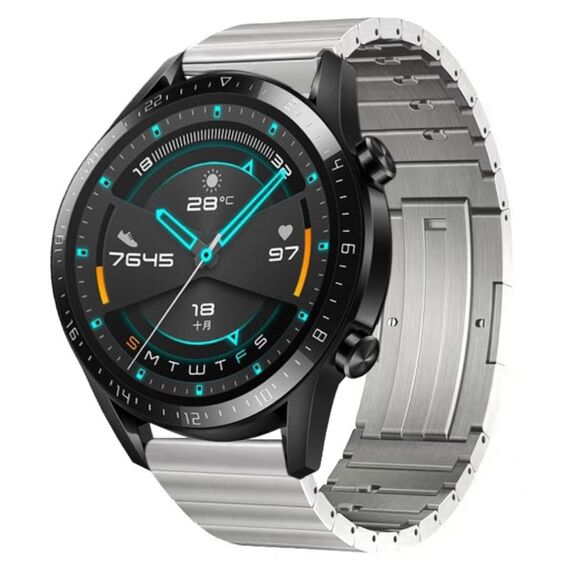 Per Huawei Watch GT2 46mm cinturino in lega di titanio a sgancio rapido (argento)