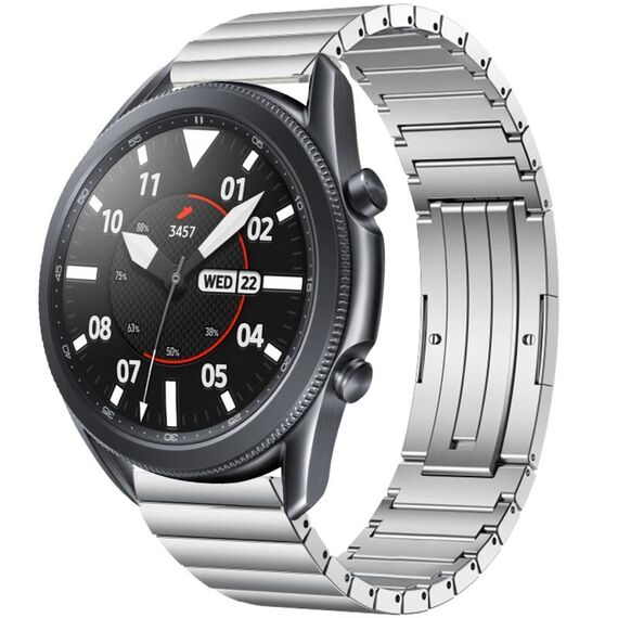Per Samsung Galaxy Watch 3 45mm One Bead cinturino in lega di titanio (argento)