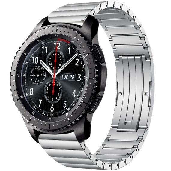 Per Samsung Gear S3 Frontier One Bead cinturino in lega di titanio (argento)