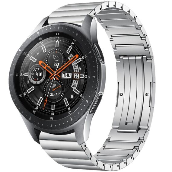 Per Samsung Galaxy Watch 46mm One Bead cinturino in lega di titanio (argento)