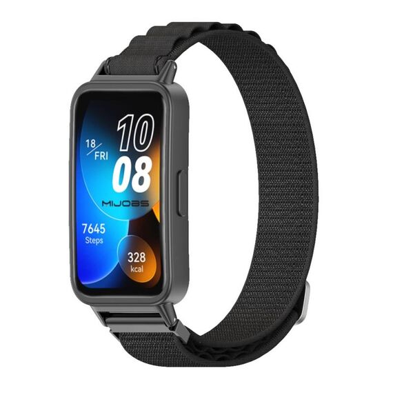 Per cinturino in nylon traspirante Mijobs Huawei Band 8 (nero)