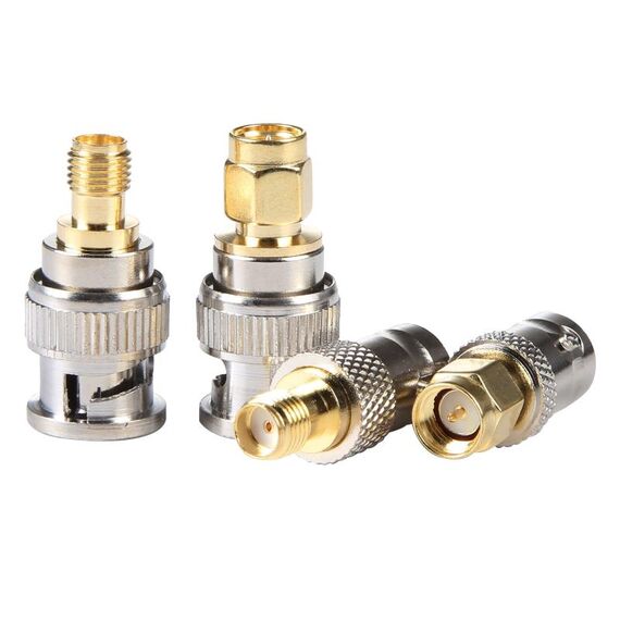 Adattatore connettore coassiale RF 4 in 1 da BNC a SMA