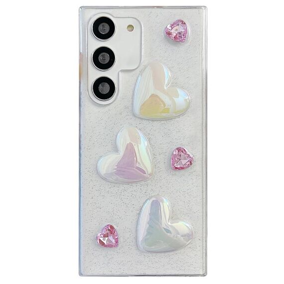 Per Samsung Galaxy S22 5G Love Custodia protettiva in TPU epossidico (rosa)