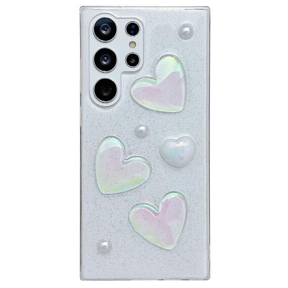 Per Samsung Galaxy S22 Ultra 5G Love Custodia protettiva in TPU epossidico (trasparente)
