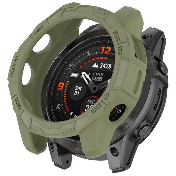 Per Garmin Epix Pro 47mm / Fenix 7/7 Pro Armored TPU Custodia protettiva per orologio (verde)