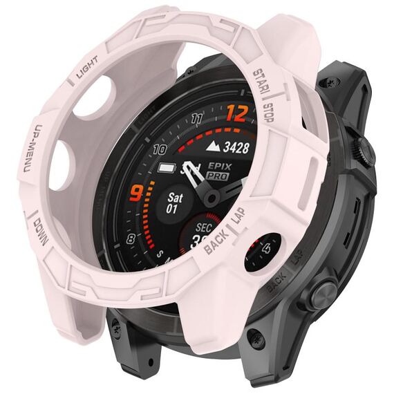 Per Garmin Epix Pro 42mm / Fenix 7S / 7S Pro Armored TPU Custodia protettiva per orologio (rosa)