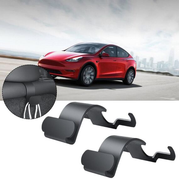 Per Tesla Model Y 2 pezzi Gancio portabagagli posteriore Borsa portaombrelli