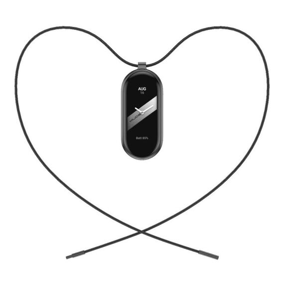 Per Mi Band 8 Mijobs Collana in corda di cera con fibbia in acciaio inossidabile (nero)