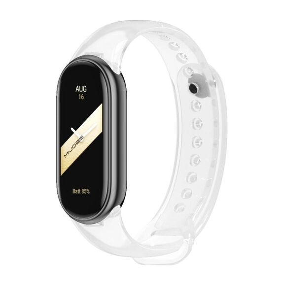 Per cinturino in silicone tinta unita Xiaomi Mi Band 8 Mijobs (trasparente)