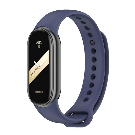 Per cinturino in silicone tinta unita Xiaomi Mi Band 8 Mijobs (blu notte)