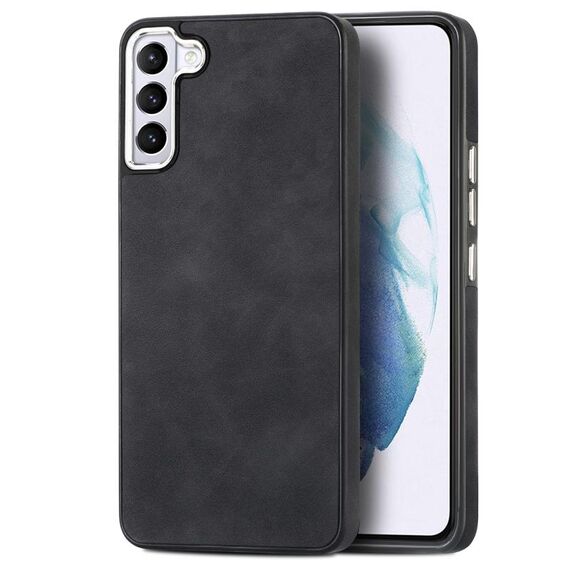 Per Samsung Galaxy S22 + 5G Custodia per telefono antiurto in TPU galvanico effetto pelle (nero)