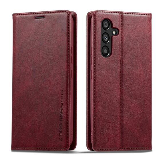 Custodia in pelle antifurto per Samsung Galaxy S23 FE 5G LC.IMEEKE RFID (rossa)