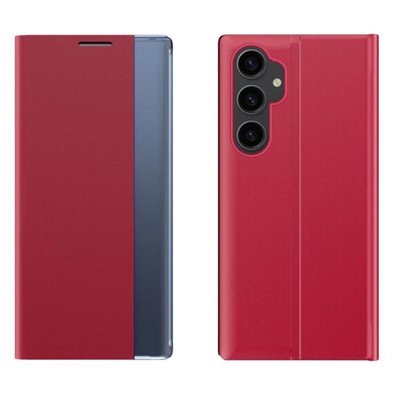 Per Samsung Galaxy S23 FE 5G Custodia per cellulare in pelle con adsorbimento del display laterale (rosso)