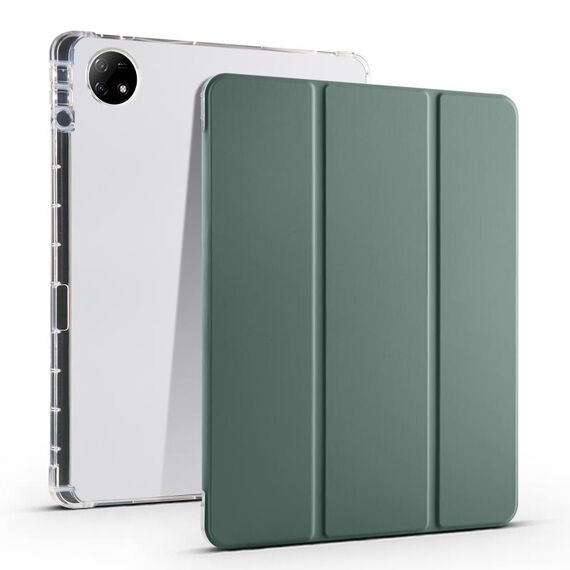 Custodia per tablet in pelle TPU trasparente pieghevole da 12,1 pollici per vivo Pad2 da 3 pollici con slot per penna (verde)