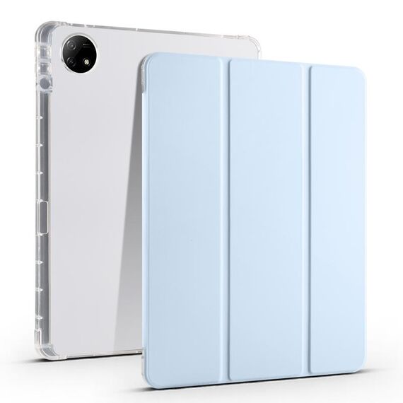 Custodia per tablet in pelle TPU trasparente pieghevole da 12,1 pollici per vivo Pad2 da 3 pollici con slot per penna (blu ghiaccio)