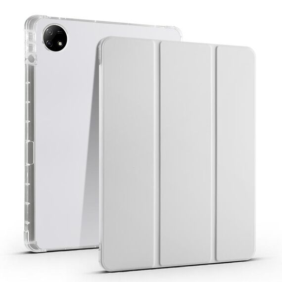 Custodia per tablet in pelle TPU trasparente pieghevole da 12,1 pollici per vivo Pad2 da 3 pollici con slot per penna (grigio)