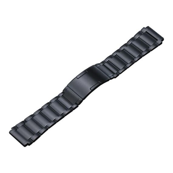 Per Huawei Watch 4 Pro/GT3/GT2 Porsche Ver 22mm Cinturino in acciaio al titanio con fibbia a tre ceppi HW (nero)