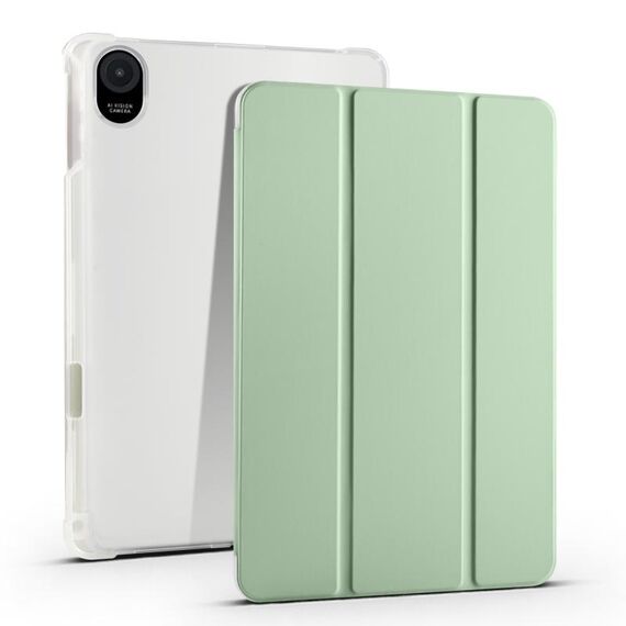 Per Honor Pad 8 Custodia per tablet in pelle TPU trasparente pieghevole a 3 pieghe (verde Matcha)