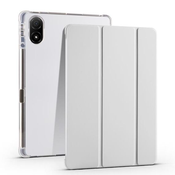 Per Honor Pad V8 Pro Custodia per tablet in pelle TPU trasparente pieghevole a 3 pieghe (grigio)
