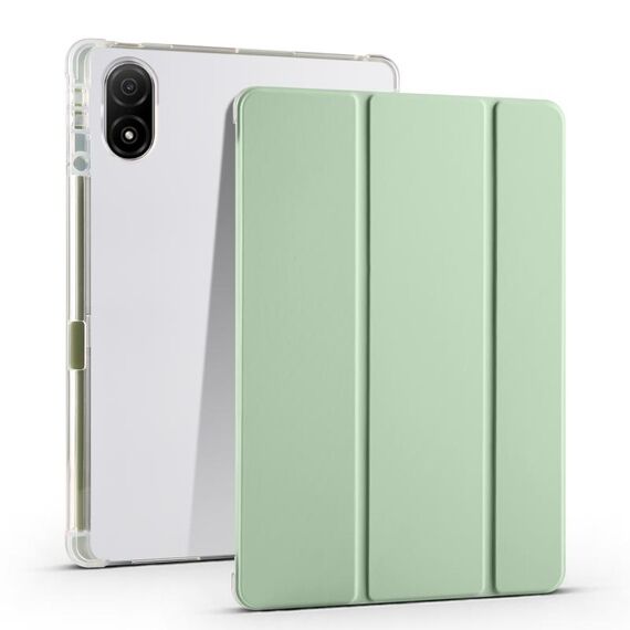 Per Honor Pad V8 Pro Custodia per tablet in pelle TPU trasparente pieghevole a 3 pieghe (verde Matcha)