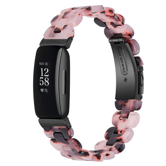 Per cinturino di ricambio in resina ovale Fitbit Inspire 3 (fiore di tartaruga)