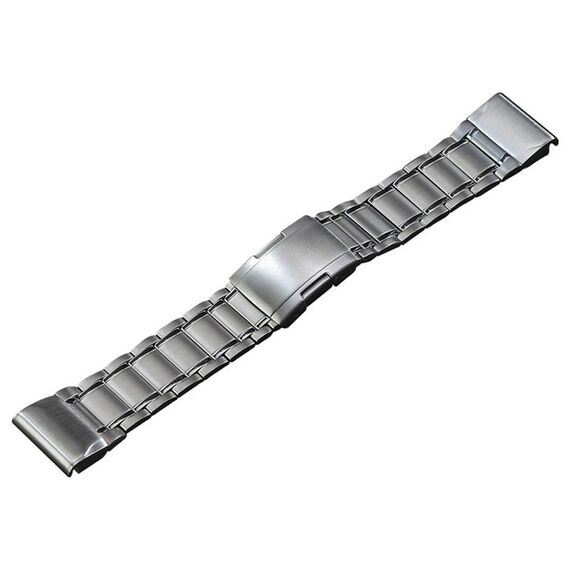 Cinturino per orologio Garmin Tactix 7 Pro/Fenix 7X/6X Pro 26 mm a sgancio rapido con cinque sfere in acciaio al titanio (argento)