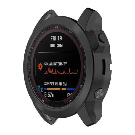 Custodia protettiva per orologio in TPU elettrolitico per Garmin Fenix 7S Pro Half Package (nero)