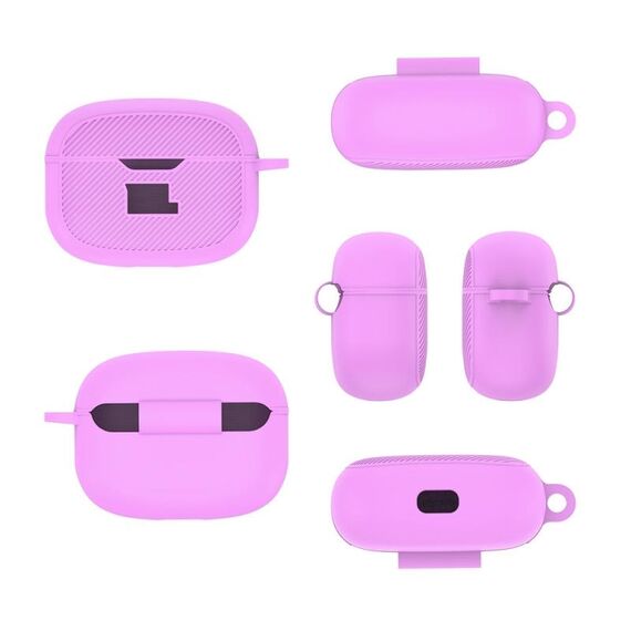 Custodia protettiva antipolvere impermeabile in silicone per cuffie JBL Vibe Beam (viola chiaro)