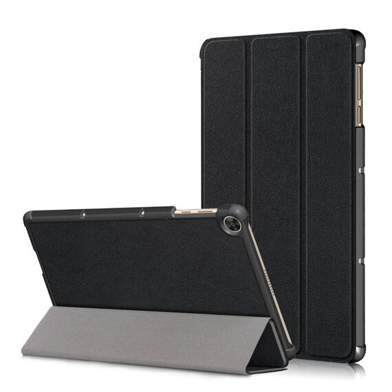 Custodia in pelle per tablet PC con supporto pieghevole a 3 pieghe Custer per Honor Pad 7 pollici / X8 / X8 Lite (nero)