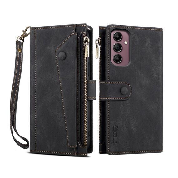 Per Samsung Galaxy S23 FE 5G ESEBLE Custodia per cellulare in pelle con retro smerigliato RFID (nero)