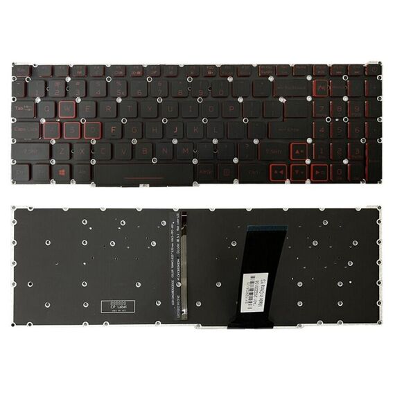 Per Acer Nitro 5 AN515-43 Tastiera per laptop con retroilluminazione rossa versione USA