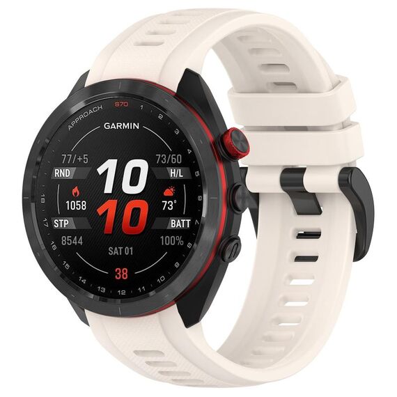 Per Garmin Approach S70 47mm 22mm Cinturino sportivo in silicone (Starlight)