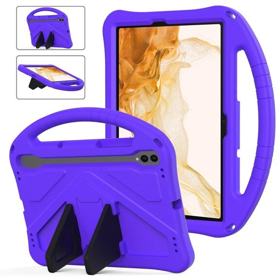 Per Samsung Galaxy Tab S8 Custodia per tablet antiurto EVA con supporto (viola)